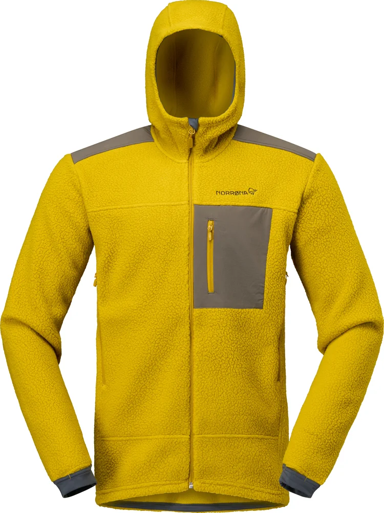 Norrøna Men's Trollveggen Warm3 Zip Hood Golden Palm v:7659355