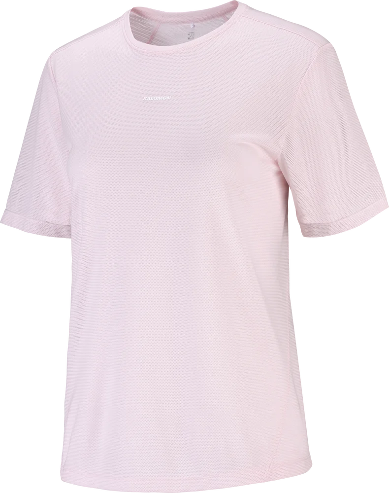 Salomon Women's Shkout Core Short Sleeve Tee Icy Pink v:8012025
