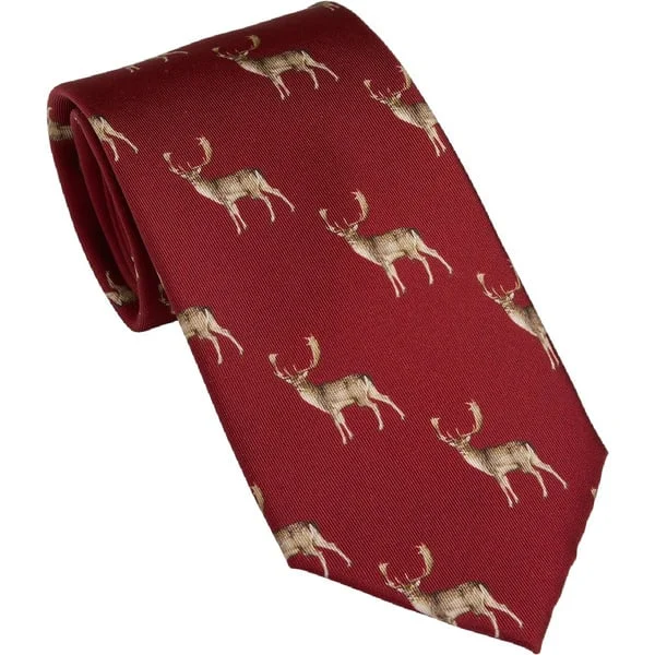 Fallow Deer Tie Vintage Red v:6985734 Fallow Deer Tie Vintage Red v:6985734