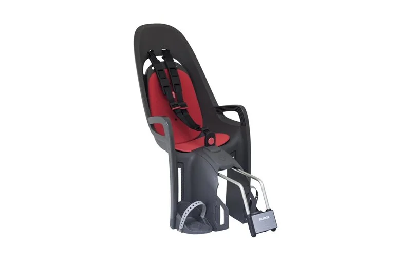 Hamax Sykkelsete Zenith med Rammebrakett Grey/Red Padding v:8515447