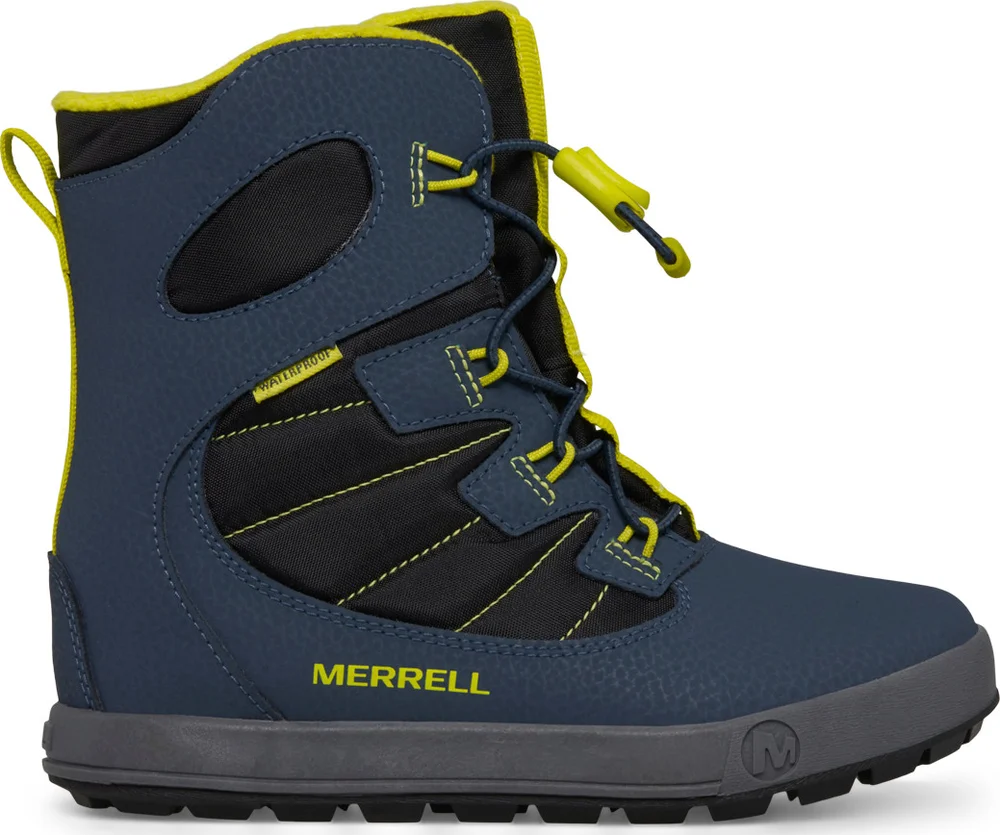 Merrell Juniors’ Snow Bank 4.0 Waterproof Navy/lime v:4904154 Merrell Juniors’ Snow Bank 4.0 Waterproof Navy/lime v:4904154