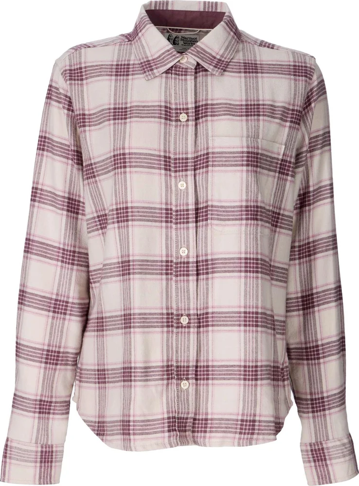 Marmot Women's Rush Creek Lightweight Flannel Ls Sugar Plum Plaid v:2464778