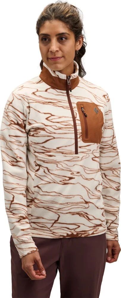 Black Diamond Women's Rift Hz Fleece Jacket Relief-chalk-clay v:8119501