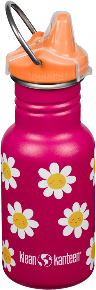 Klean Kanteen Kids' Classic Narrow 355ml (W/ Kid Sippy) Happy Flowers v:9924499