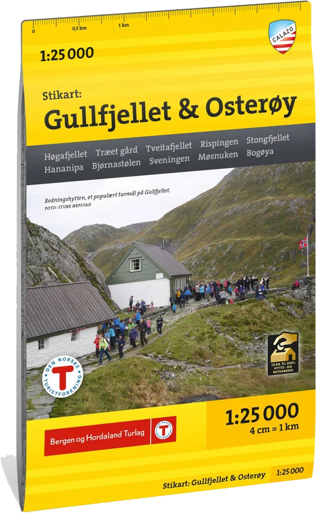 Calazo förlag Gullfjellet & Osterøy 1:25 000 Trail map v:5917823