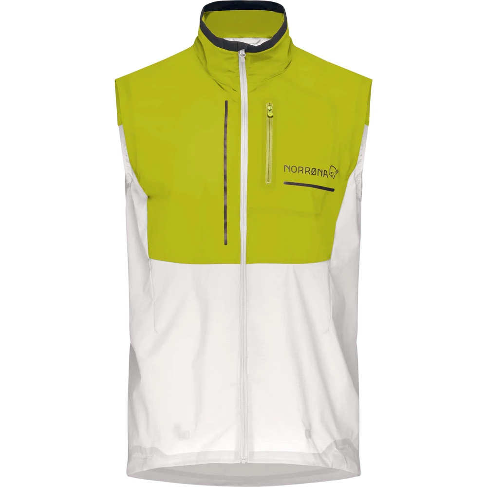 Norrøna Men’s Senja Aero90 Vest Golden Lime/snow White v:2982600 Norrøna Men’s Senja Aero90 Vest Golden Lime/snow White v:2982600