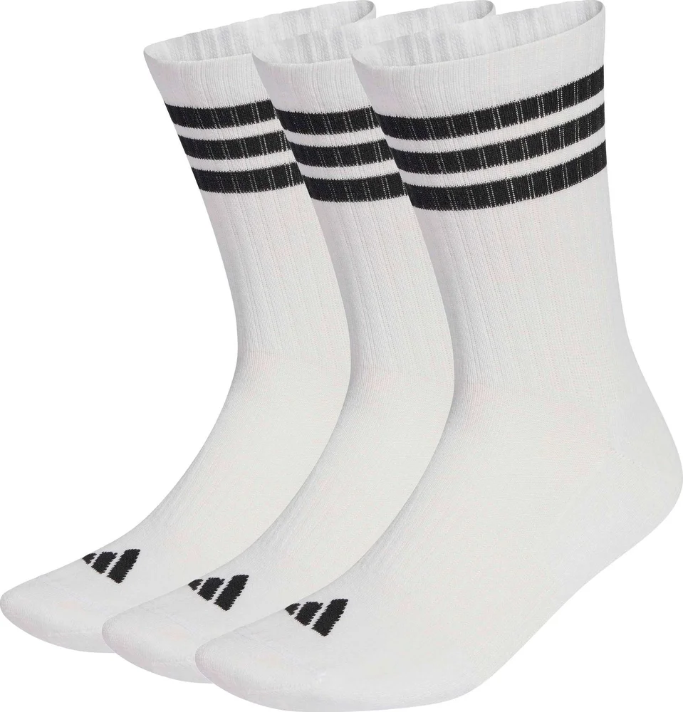Adidas 3 Stripes Cushioned Sportswear Crew Socks White/black/black v:3671241