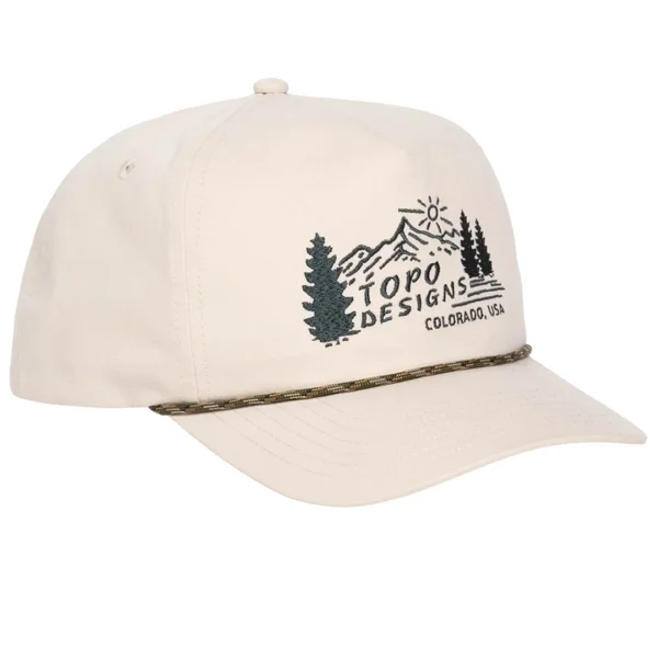 Twill Rope Cap - Mountain Scene Bone White v:2376874
