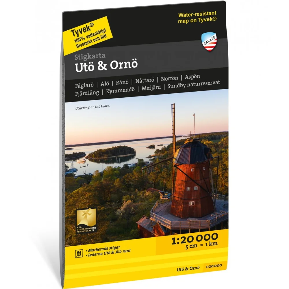 Calazo förlag Stigkarta Utö & Ornö 1:20 000 NoColour v:7779576