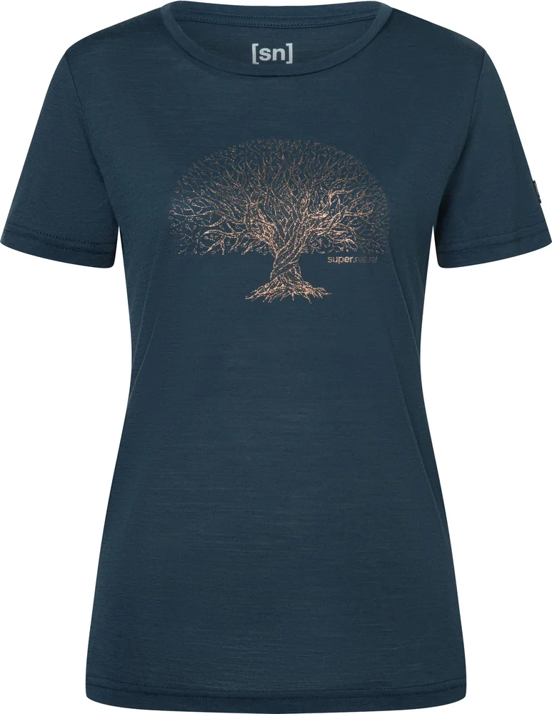 super.natural Women's Tree Of Knowledge Tee Blueberry/copper v:4006976