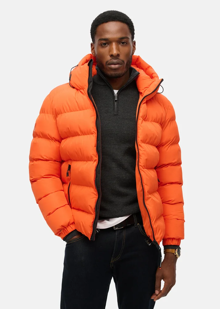 HOODED SPORTS PUFFER JACKET v:3517726