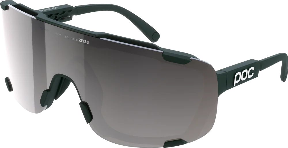 POC Devour Mid Bike Sunglasses Pargasite Green/Clarity Road/Sunny Silver v:7010089