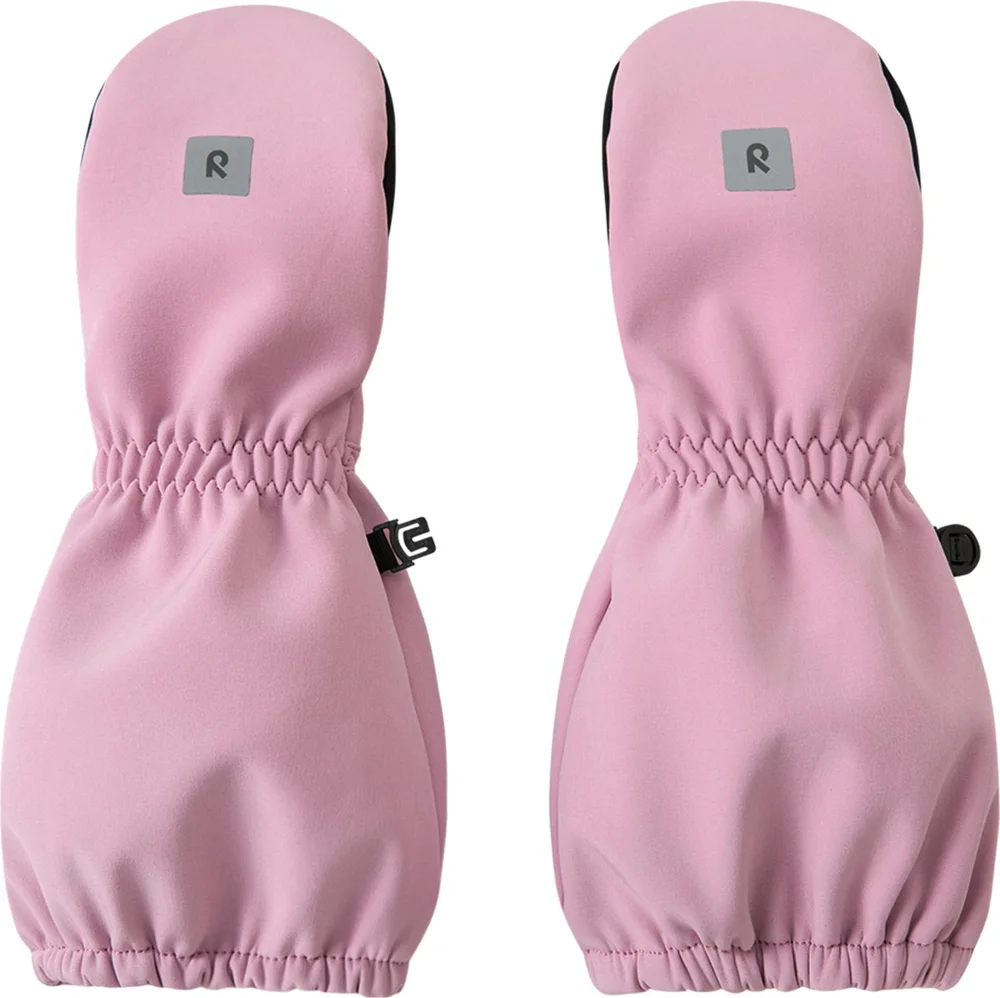 Reima Kids’ Softshell Mittens Osaava Grey Pink v:2040072 Reima Kids’ Softshell Mittens Osaava Grey Pink v:2040072