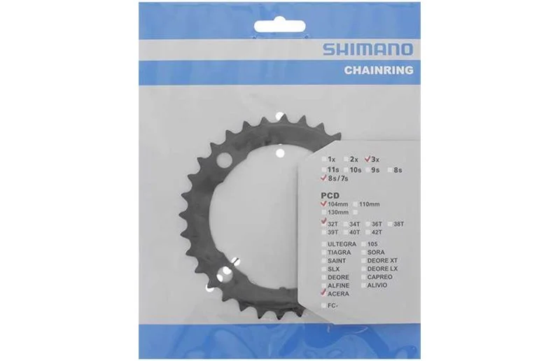 Shimano Kjededrev Fc-M361 104 Bcd 7/8 Ganger 32T Svart v:3082544