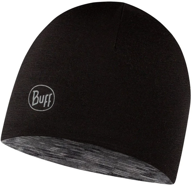 Lightweight Merino Reversible Hat Junior Black-Graph Multistripes v:3205415