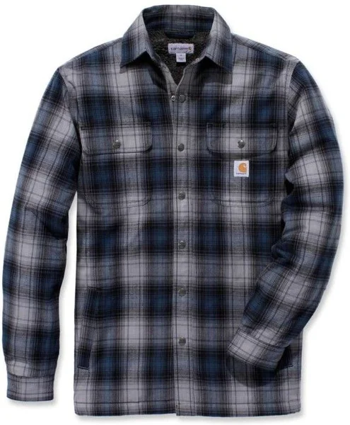 Carhartt M's Hubbard Sherpa Lined Shirt Jacket Relaxed Fit Twilight v:5735955