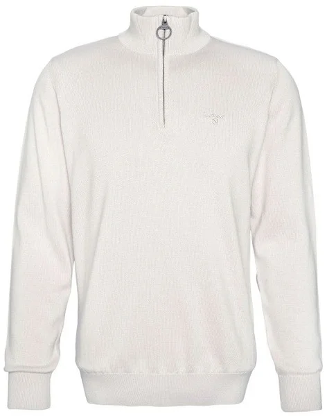M's Cotton Half Zip Knitted Jumper Mist v:2112613