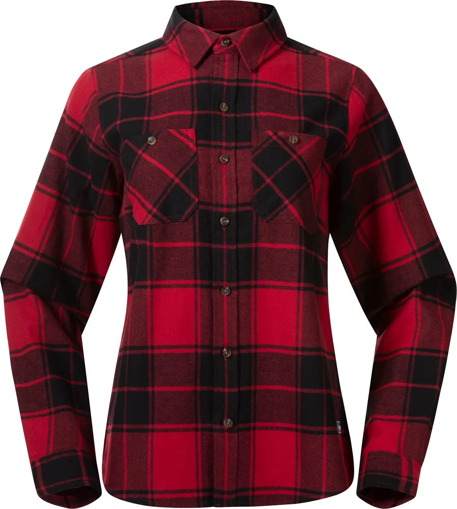 Bergans Women's Nordmarka Flannel Shirt Red/black Check v:1497304