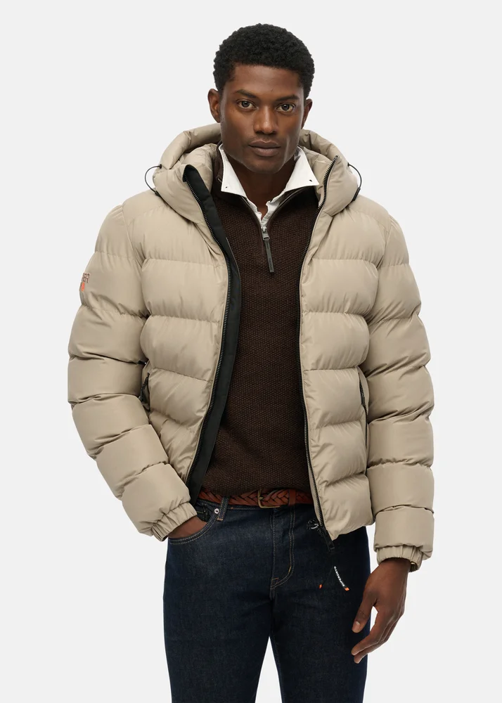 HOODED SPORTS PUFFER JACKET v:9179862