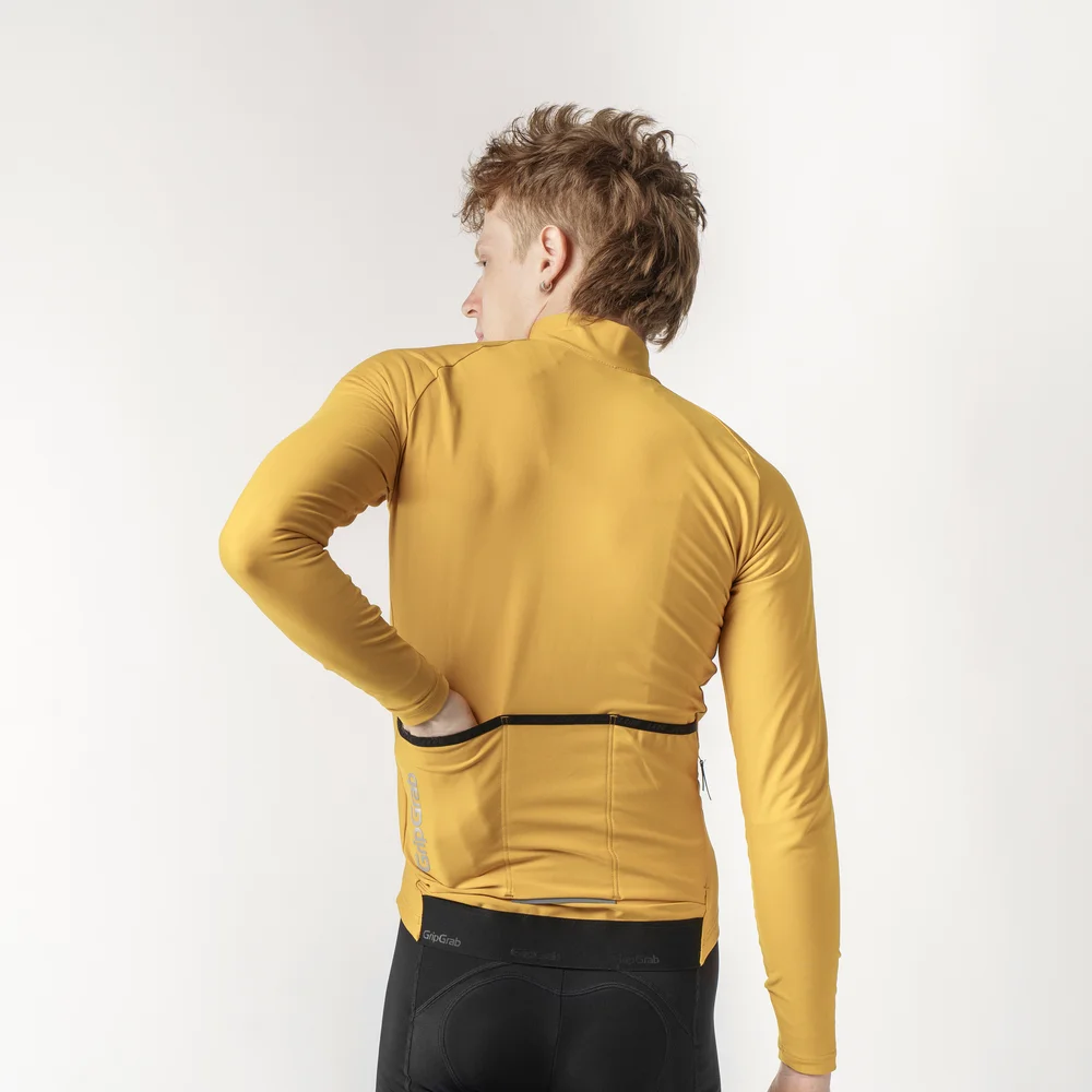 Gripgrab Men's PACR Thermal Long Sleeve Jersey Mustard Yellow v:1528090