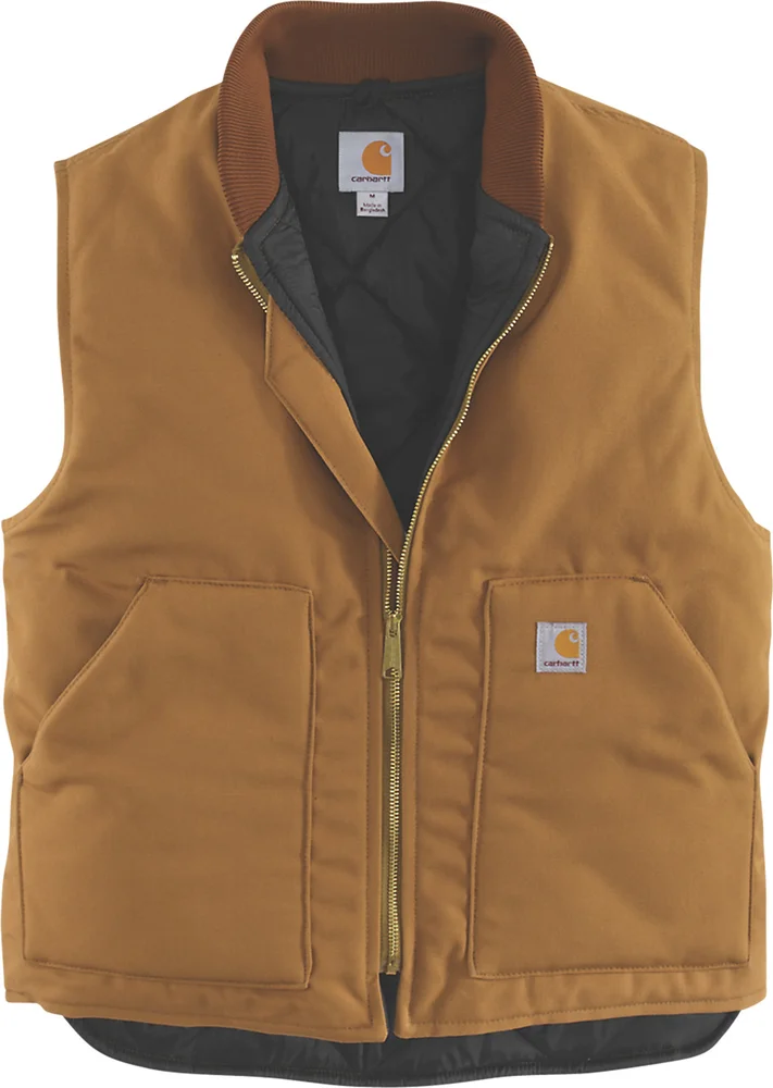 Carhartt Men's V01 Insulated Rib Collar Vest Brown v:4105678