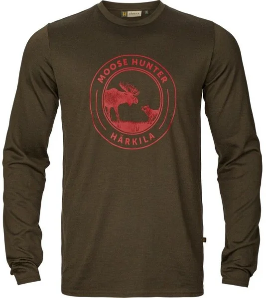 M's Game Long-Sleeved T-Shirt Willow Green Moose v:3695498
