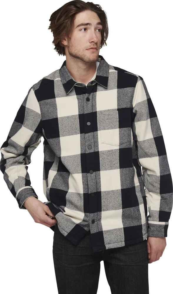 Black Diamond Men's Project Lined Flannel Black-Off White Plaid v:2485805