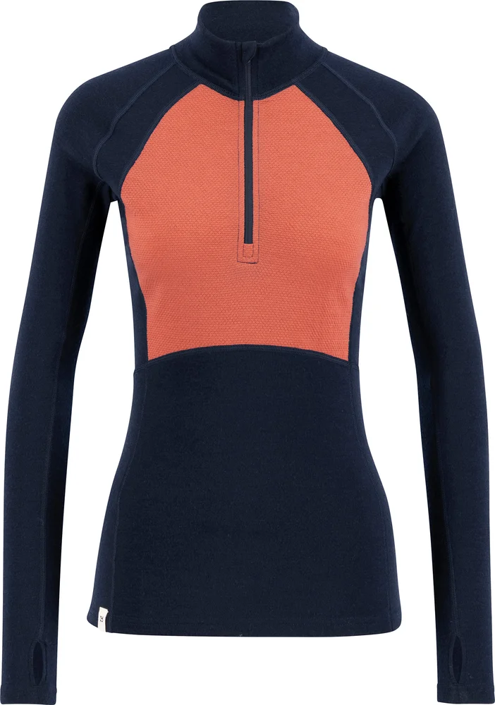 Ulvang Women’s Peak Map Half Zip Baselayer Navy Blue/Mineral Red v:3666769 Ulvang Women’s Peak Map Half Zip Baselayer Navy Blue/Mineral Red v:3666769