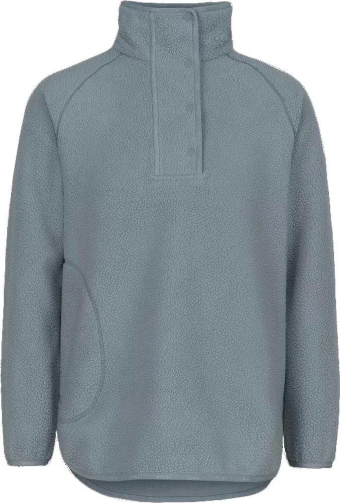 Johaug Women’s Fusion Pile Oversized Henley Green/blue v:3920510 Johaug Women’s Fusion Pile Oversized Henley Green/blue v:3920510