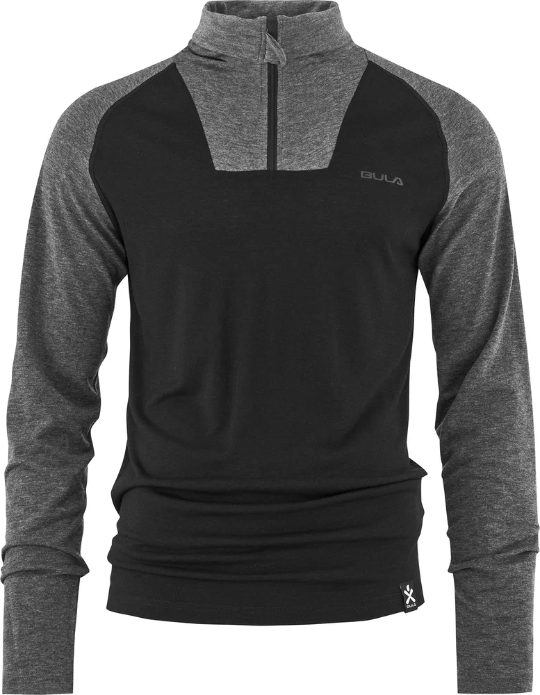 Bula Men’s Retro Merino Wool Halfzip Sweater Black v:9151750 Bula Men’s Retro Merino Wool Halfzip Sweater Black v:9151750