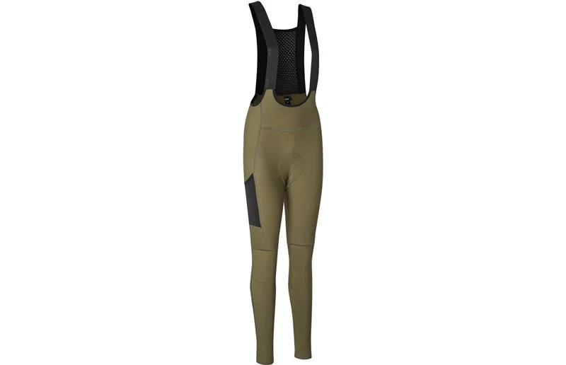 Sykkelbukser GripGrab W's PACR Thermal Bib Tights Olive Green v:8937607