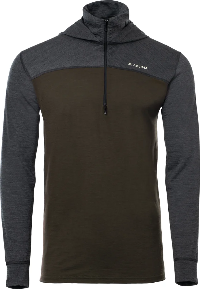 Aclima Men's LightWool 180 Hoodie Tarmac/Marengo v:1636033