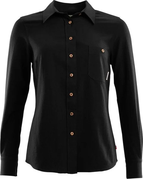 Aclima LeisureWool Woven Woolshirt Woman Jet Black v:1578041 Aclima LeisureWool Woven Woolshirt Woman Jet Black v:1578041