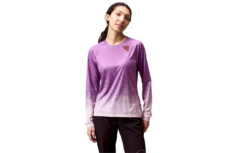 Sykkeltrøye Endura Women's SingleTrack L/S Print End Purple v:1459966