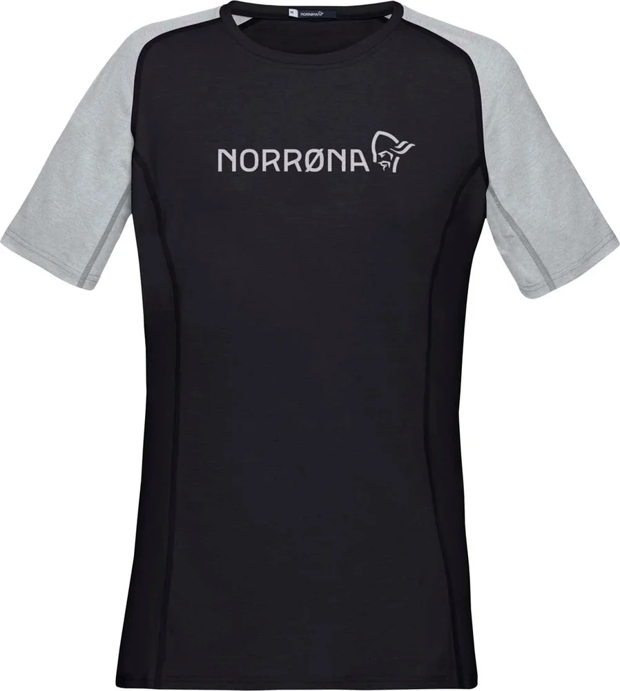 Norrøna Women's Fjørå Equaliser Lightweight T-Shirt Caviar/Light Grey v:8354358