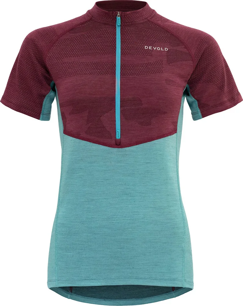 Devold Women's Standal Merino Tee Zip Neck Tropical v:3755522