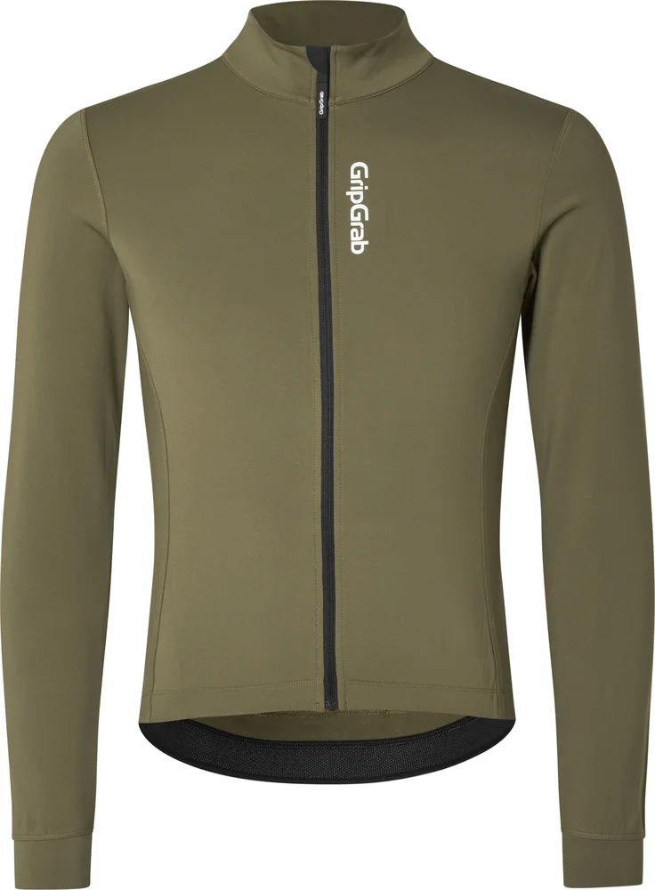 Gripgrab Men’s RIDE Thermal Long Sleeve Jersey Olive Green v:2123124 Gripgrab Men’s RIDE Thermal Long Sleeve Jersey Olive Green v:2123124