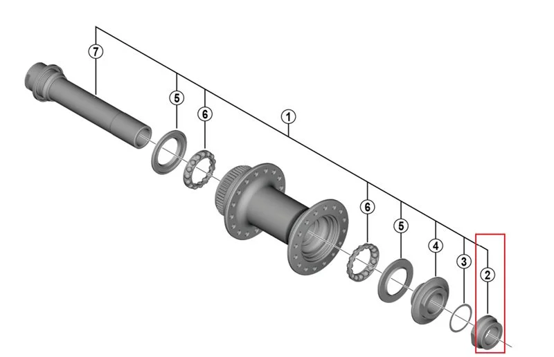 Shimano Låsemutter Høyre Hb-R7070 v:9802709