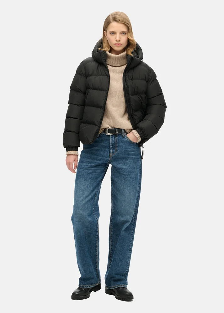 Hooded Sports Puffer Jacket v:3024321
