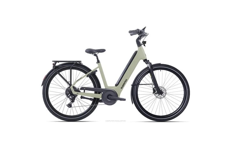 Elsykkel hybrid Superior eWAY 6.4 Gloss Soft Green v:7313364