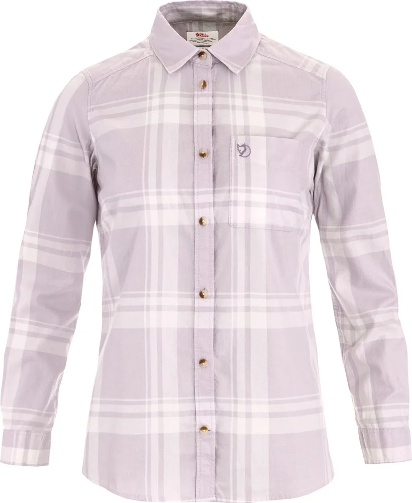 Fjällräven Women's Övik Lite Flannel Shirt Lavender Mist-eggshell v:5668689