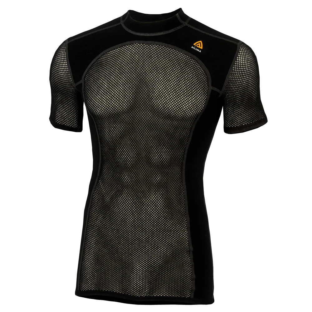 Aclima Men’s Woolnet T-Shirt Jet Black v:8341281 Aclima Men’s Woolnet T-Shirt Jet Black v:8341281