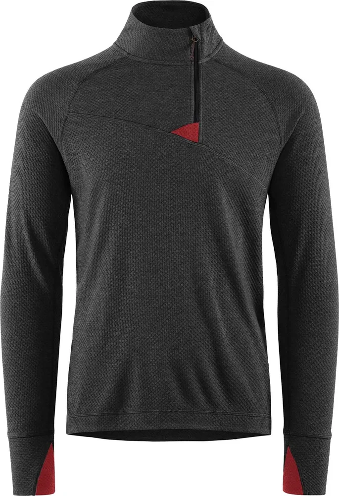 Klättermusen Men’s Huge Half Zip Sweater Raven-Burnt Russet v:5131653 Klättermusen Men’s Huge Half Zip Sweater Raven-Burnt Russet v:5131653