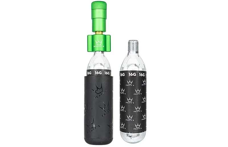 Peaty's Kolsyrepumpe Holeshot Co2 Dekkinflator Kolsyrepatron 2 X 16G + Munnstykke Emerald v:5600956
