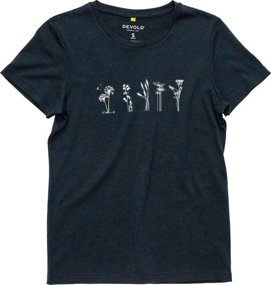 Devold Women's Classic Flowers Tee Ink v:7259765