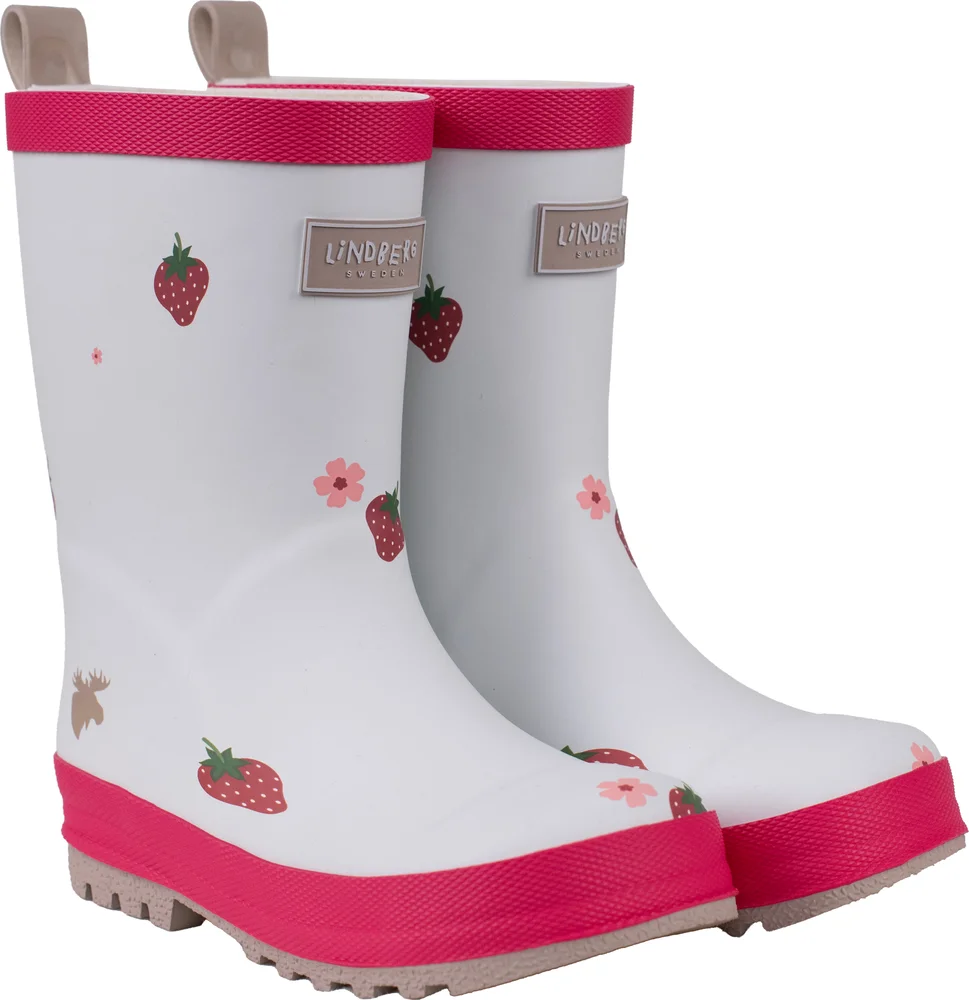 Lindberg Kids’ Sjövild Rubber Boot White/pink v:1488514 Lindberg Kids’ Sjövild Rubber Boot White/pink v:1488514