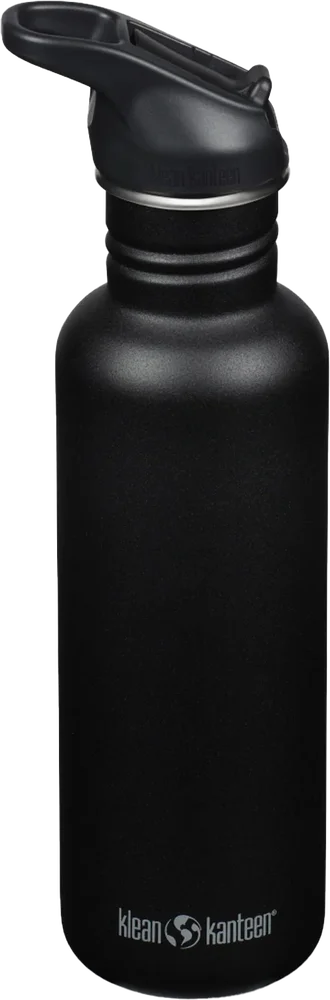 Klean Kanteen Classic 800 ml (W/ Flip Seal Sport Cap and Straw) Black v:8426528 Klean Kanteen Classic 800 ml (W/ Flip Seal Sport Cap and Straw) Black v:8426528
