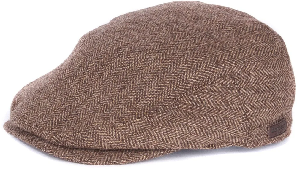 M's Barlow Flat Cap Brown Herringbone v:7884840