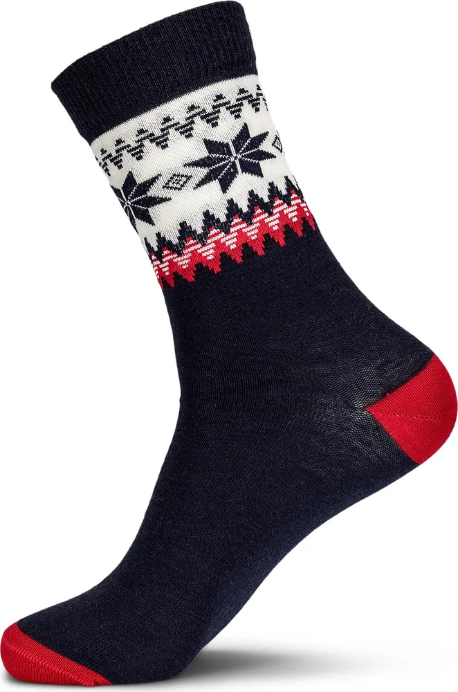 Dale of Norway Myking Wool Socks Crew Cut Navy Red Offwhite v:8617749
