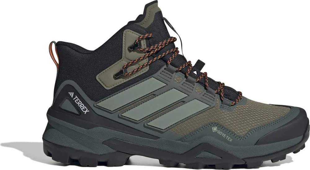 Adidas Men's Terrex Skychaser Mid GORE-TEX Hiking Shoes Olive Strata/Silver Green/Core Black v:3005495